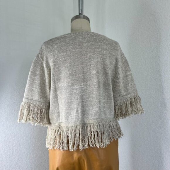 Creatures of Comfort Fringe V Neck Sweater Kendall Jenner - Picture 7 of 10